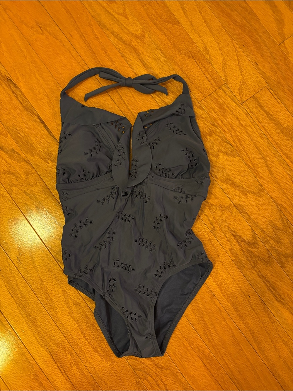 Time and Tru Navy Blue One-Piece Swimsuit XS